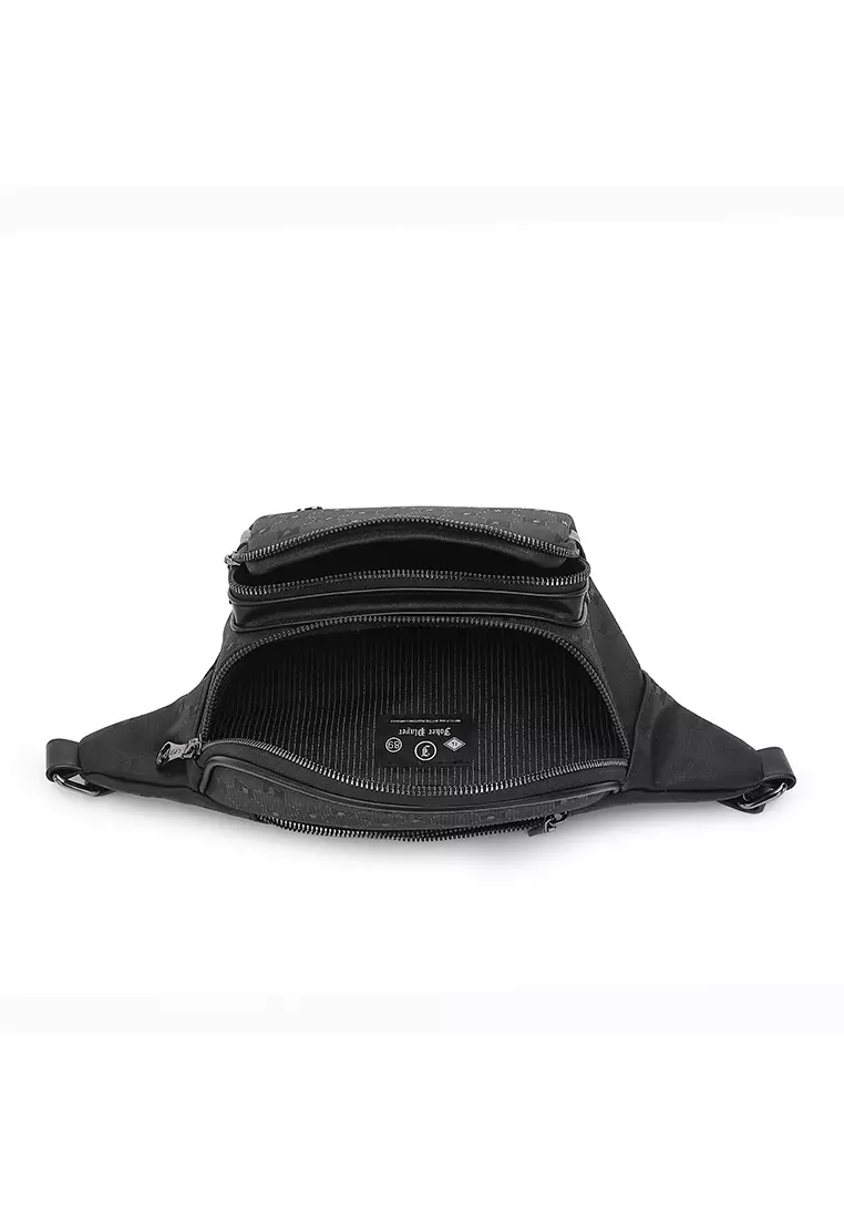 Men's Waist Bag / Belt Bag / Chest Bag - Black