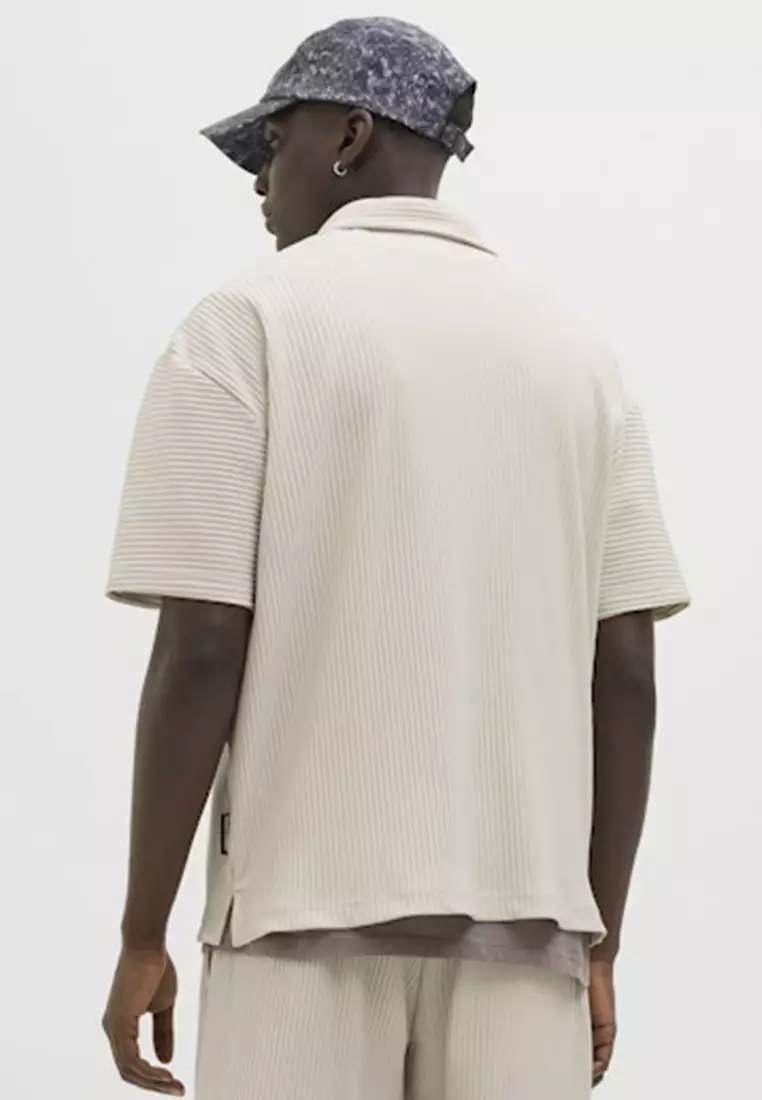 Interlude Plisse Short Sleeves Shirt