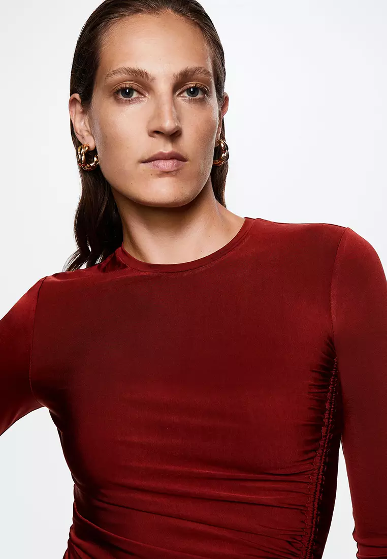 Cut-Out Ruched Dress