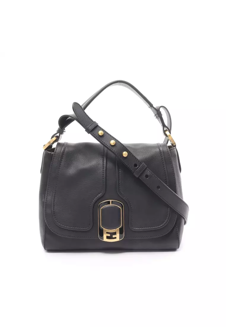 Buy FENDI Preloved Fendi ANNA Anna Shoulder bag leather black 2WAY