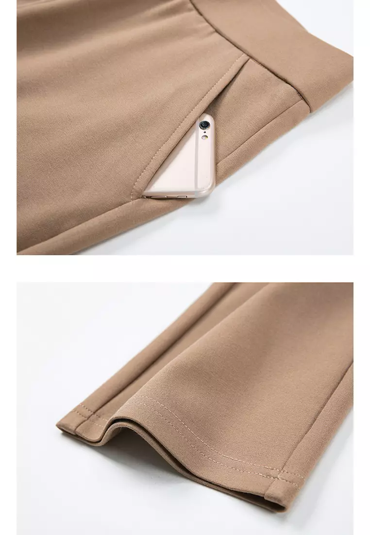 High Waist Elastic Straight Pants WSH2087
