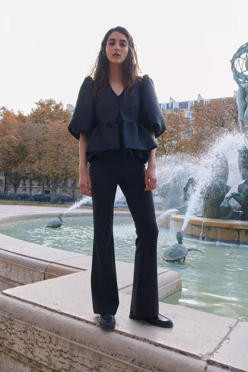 Flared tailored trousers