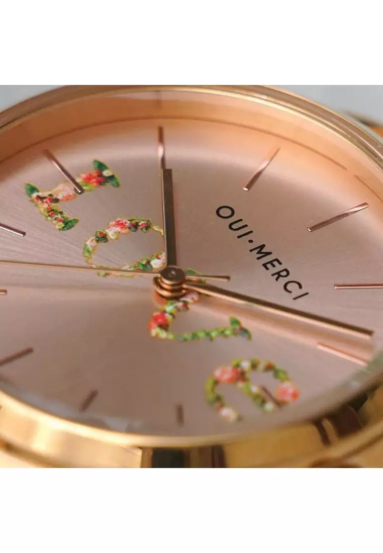 [Sustainable Watch] Oui & Me Grande Fleurette 38mm Women's Quartz Rose Gold Watch ME010112