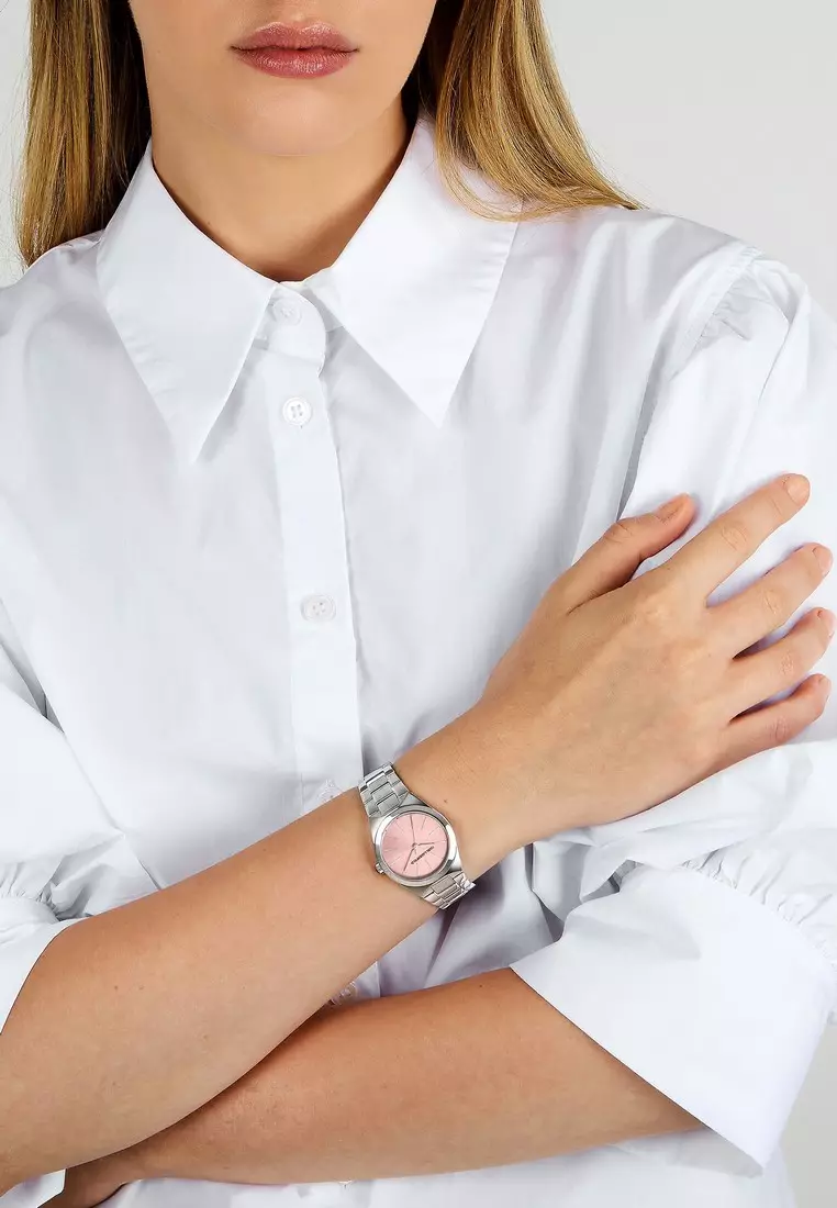 【2 Years Warranty】KARL LAGERFELD Hamburg Collection 30mm Women's Pink Quartz Watch R0553105510