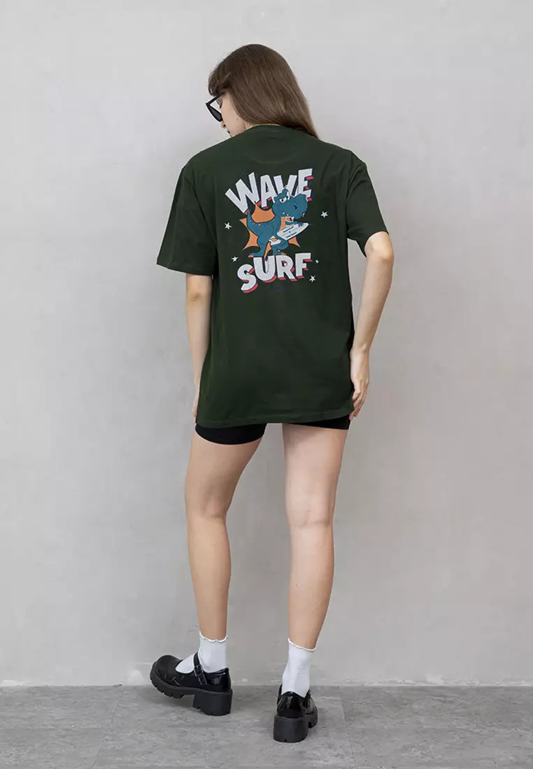 Kaos Hijau t shirt polos wanita houseofcuff motif Life's