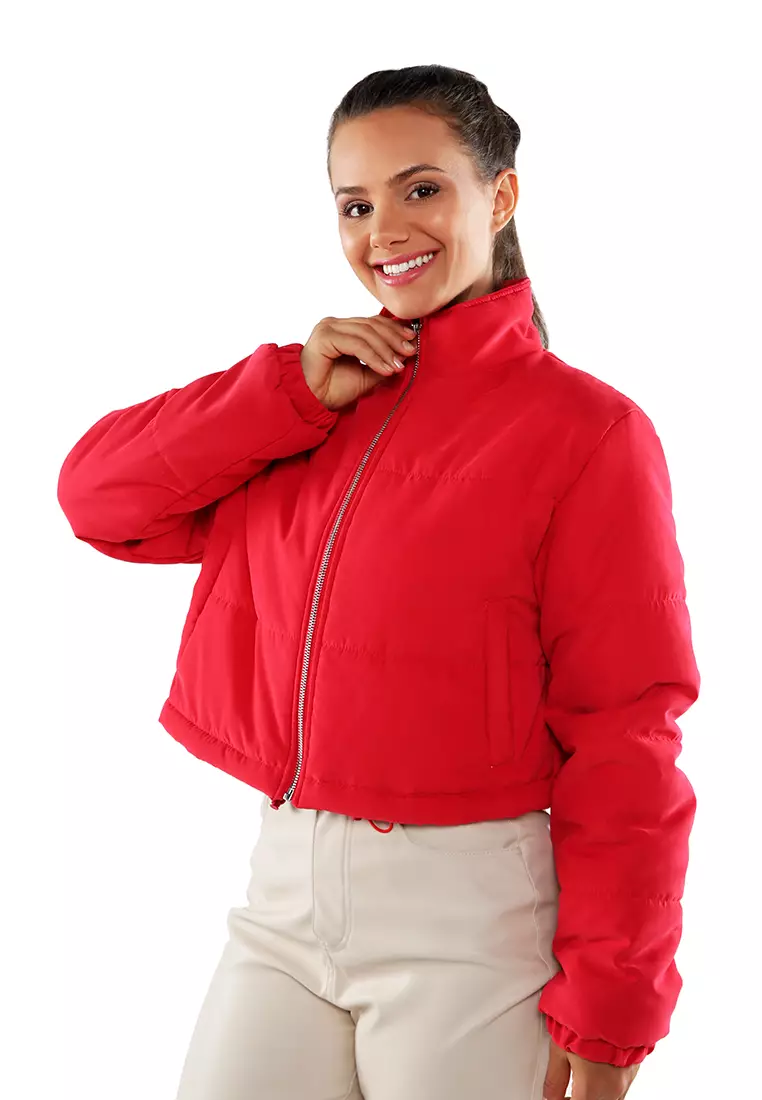 Buy London Rag Red Long Sleeves Puffer Drawstring Jacket 2024