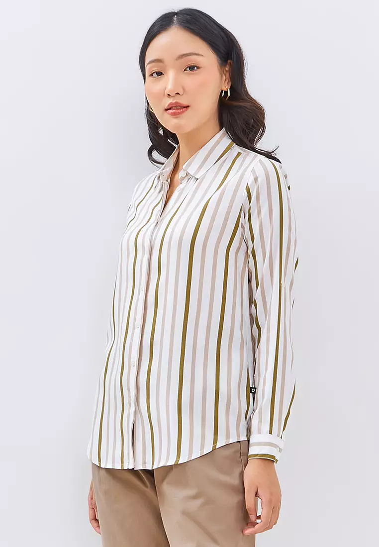 C2 Grozny Khaki Kemeja Casual Wanita