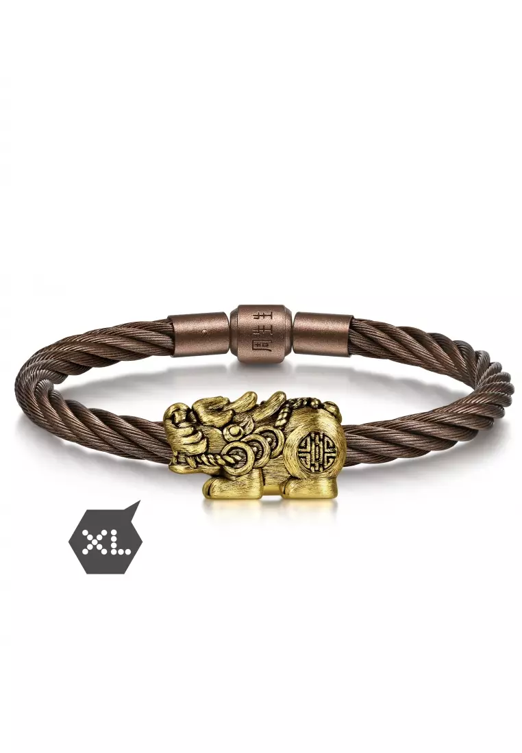 Charme 999 24K Gold Cultural Blessings Noir XL Pixiu Charm 95508C (Bracelet not included)