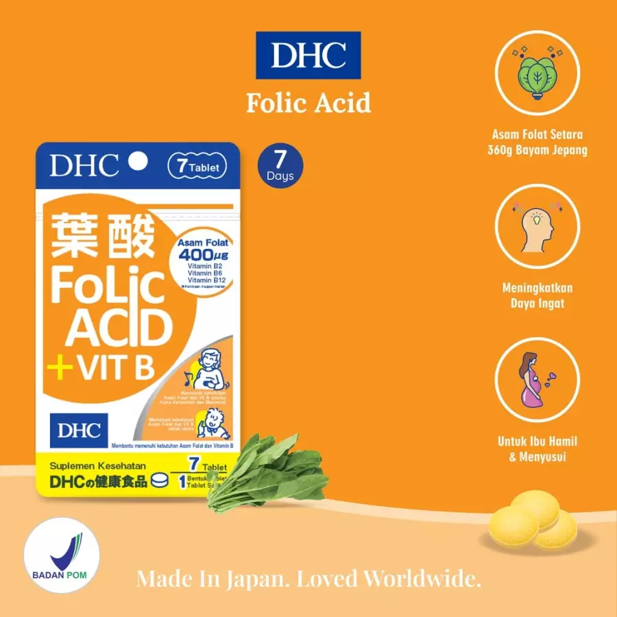 Jual DHC DHC SUPPLEMENT FOLIC ACID 7 TABLET Original 2024 | ZALORA ...