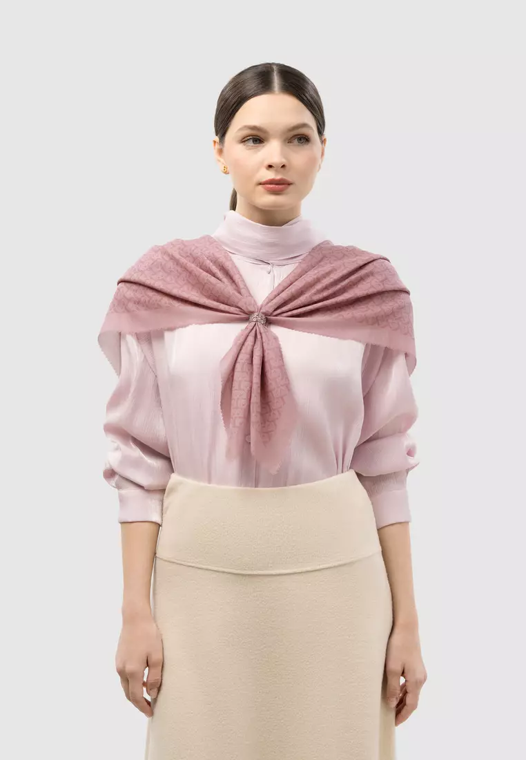 Bimu Twill Square - Coral Blush