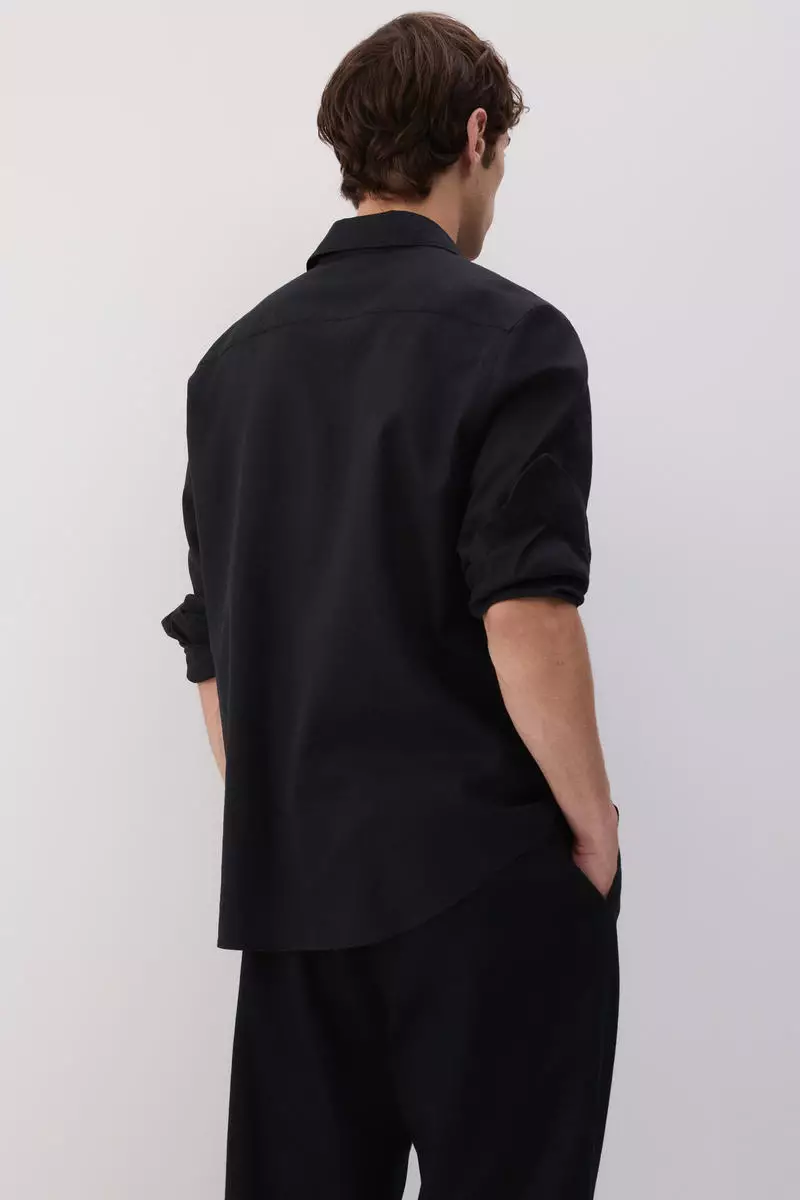 Regular Fit Linen-blend shirt