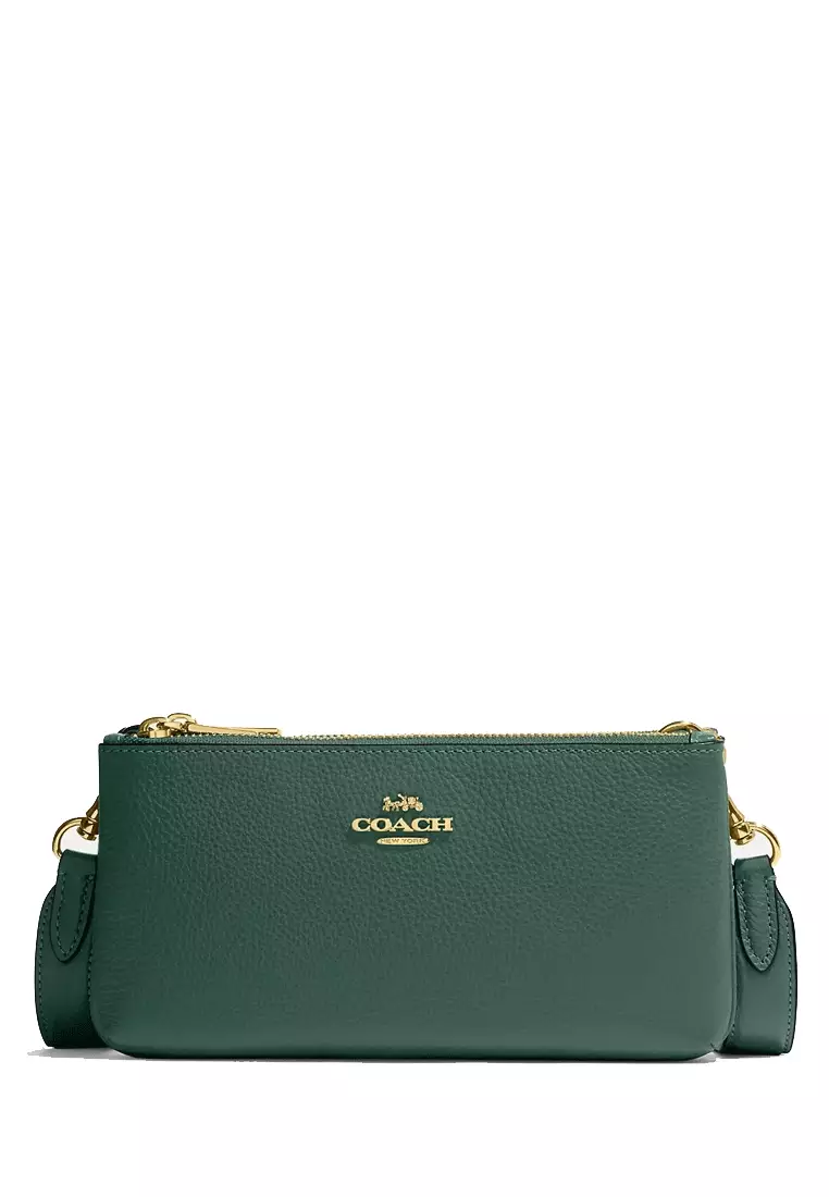 Coach crossbody double zip deals