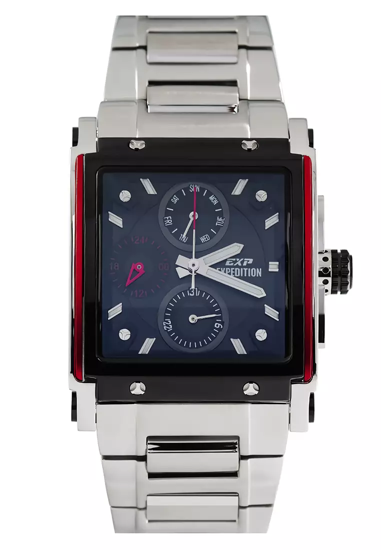 Expedition - Jam Tangan Wanita - Silver Black - Stainless Steel - 6731BFBTBBA