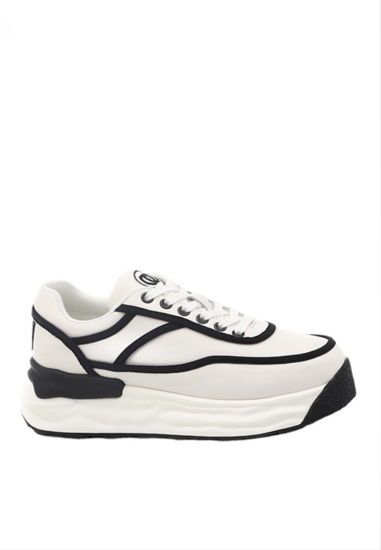 VANSA Leather Color block Platform Sneakers VPW-T2169