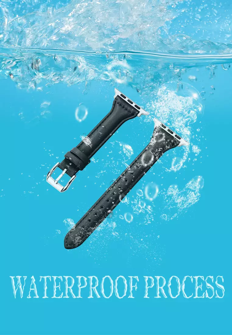 Tali Jam Kulit Apple Watch Strap Jam Tangan Genuine Leather Strap Wanita 42/44/45mm black