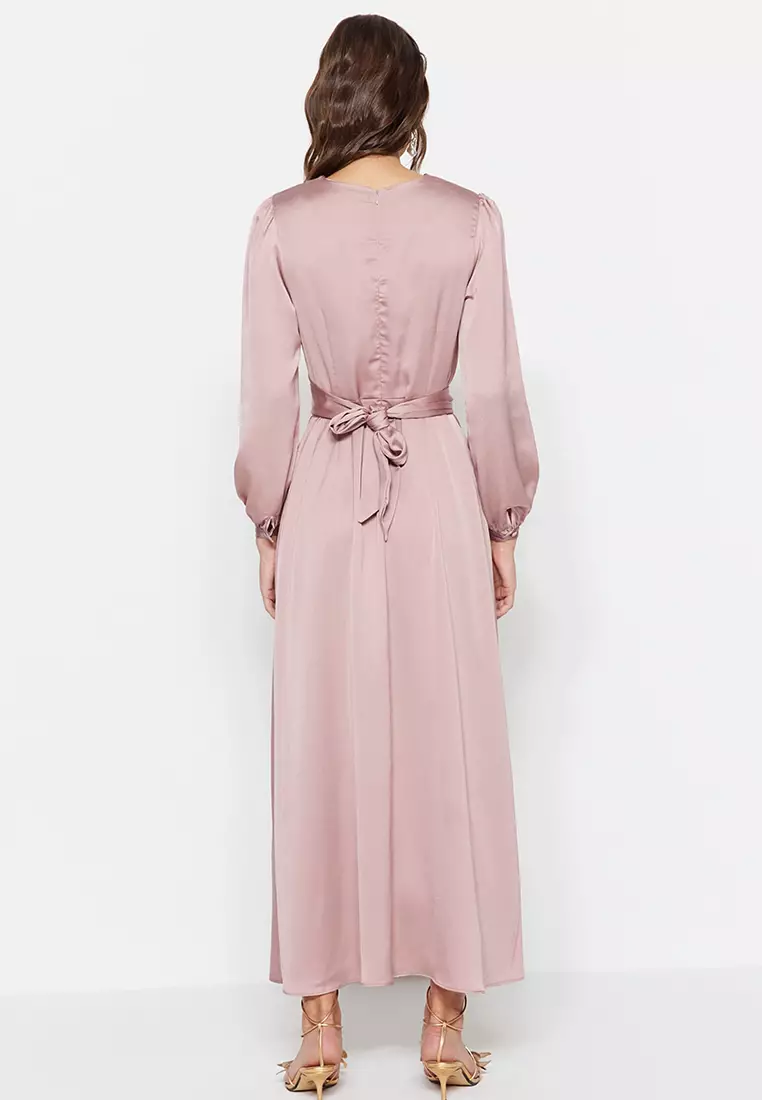 Modest Maxi Wrap Dress