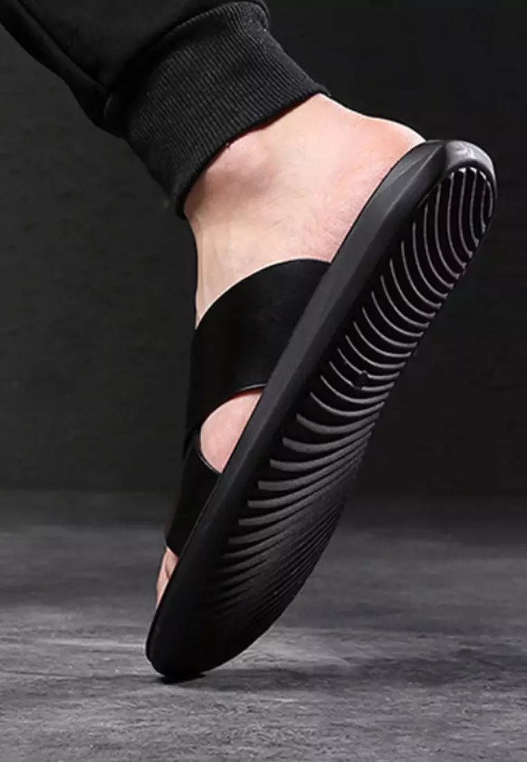 VANSA Simple Leather Sandals VSM-S9006