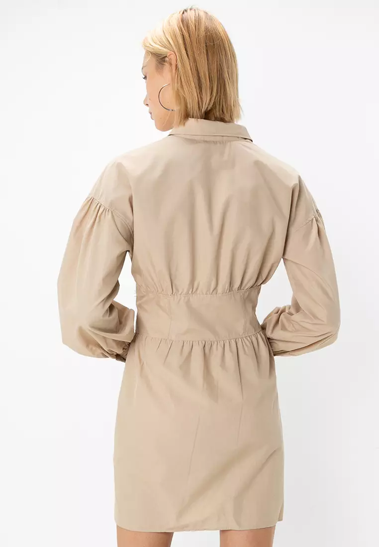 Buy ASOS Design Corset Detail Mini Shirt Dress With Balloon Sleeves 2026  Online | ZALORA Philippines