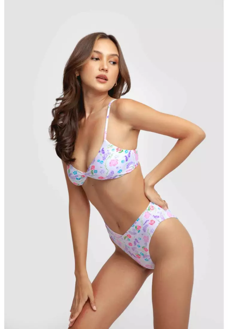 Tona Twisted Bikini Top / Sweet Spring
