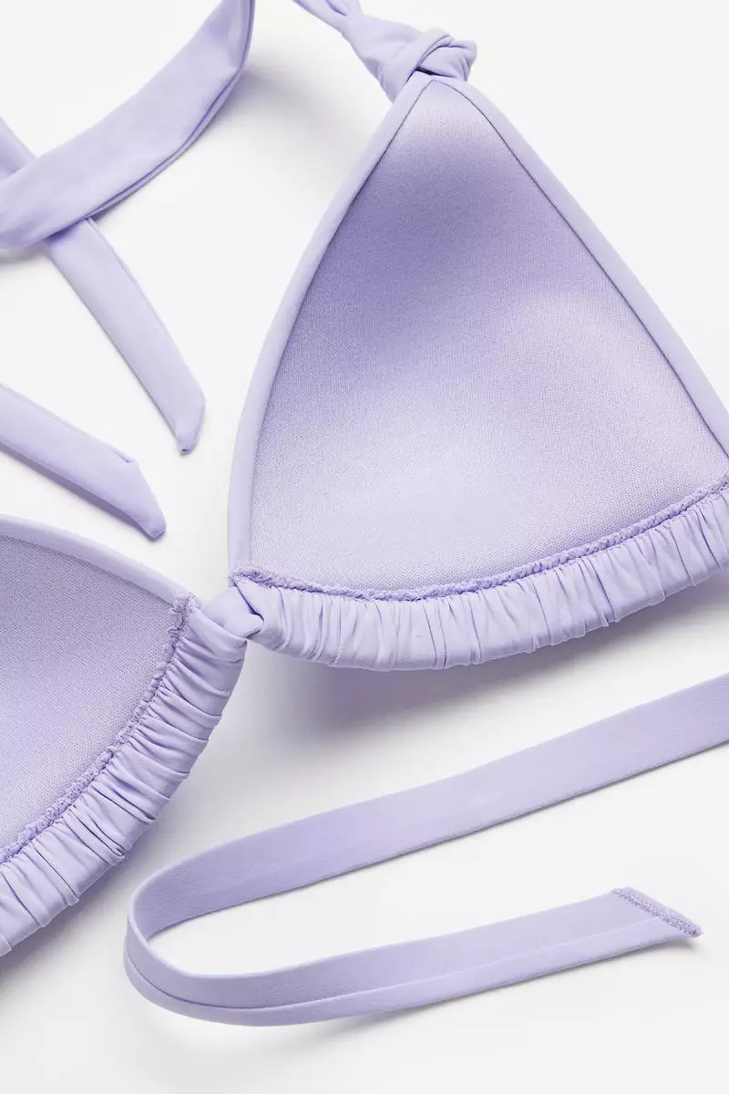 Push-up triangle bikini top