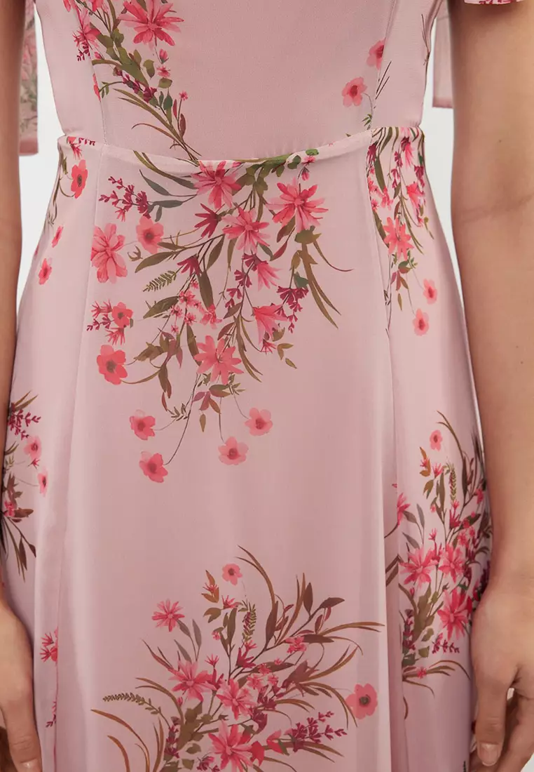 Tie Straps Floral Dress