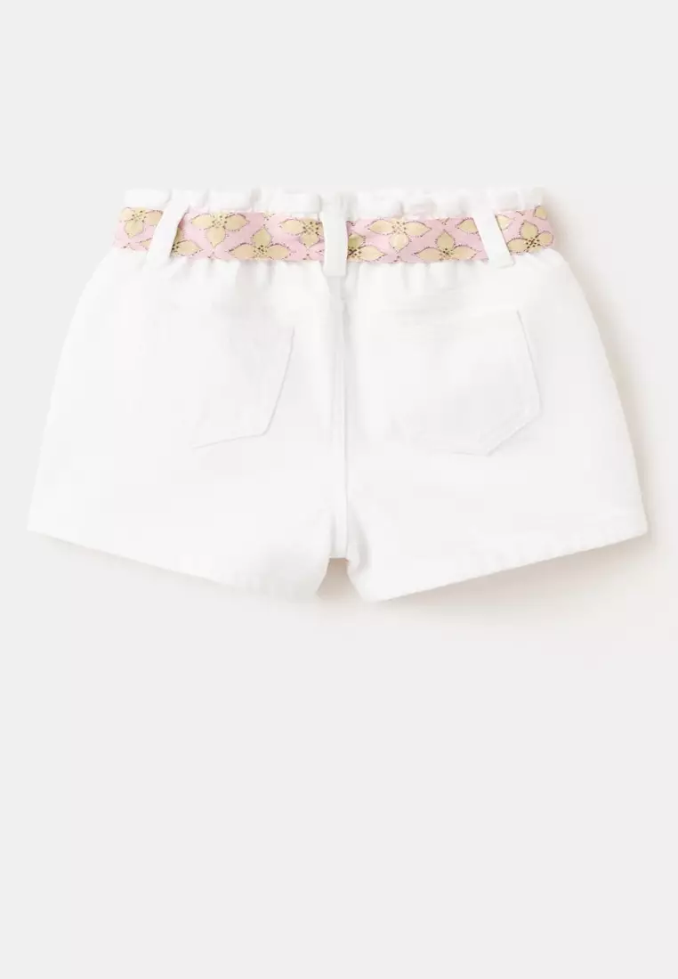 Denim Shorts With Scarf Detail