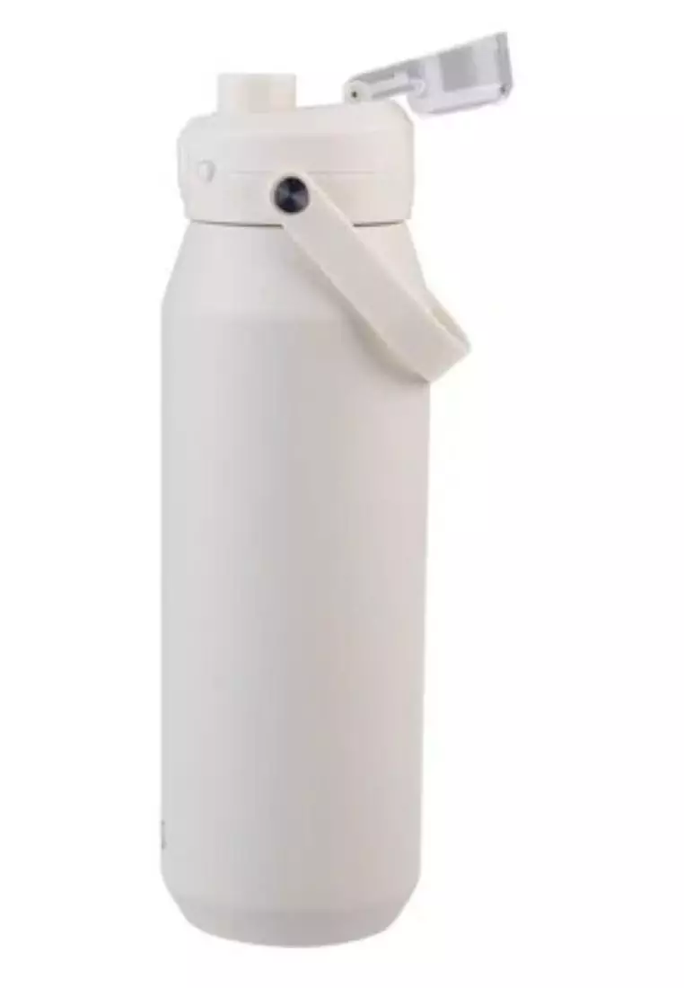 Oasis Ceramic Stainless Steel Triple Wall Capri Quick Release Drink Bottle 1L - Alabaster