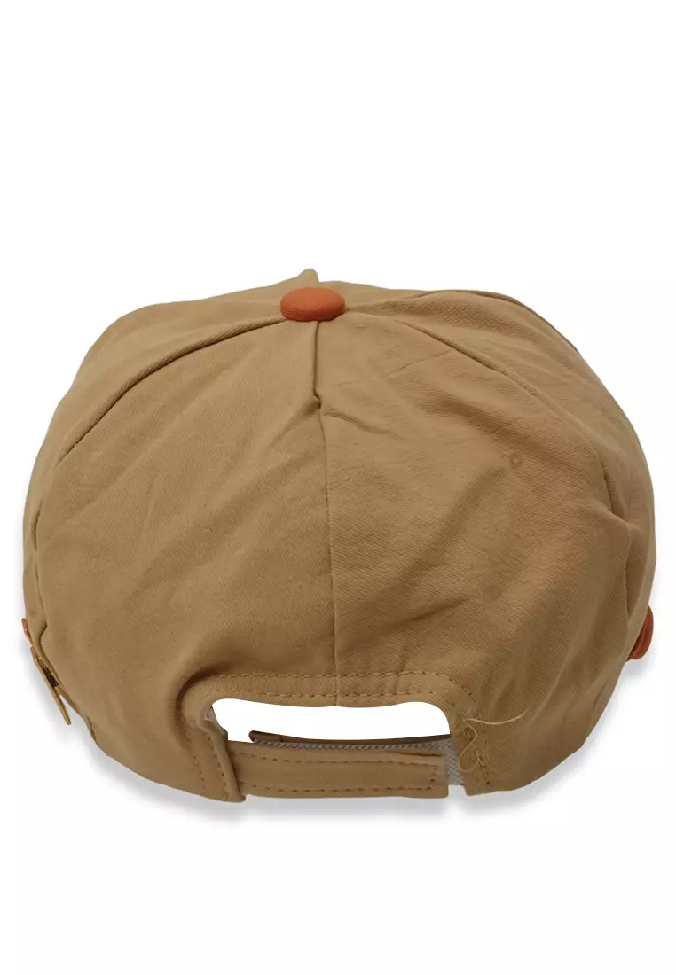 Otieno Aksesoris Fashion Topi Beret Anak Unisex Funny Design Kids Hat Material Cotton ORIGINAL - Light Brown