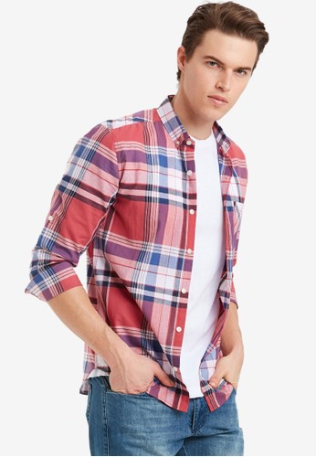 Jual Lc Waikiki Slim Fit Long Sleeve Checkered Shirt Original Zalora Indonesia