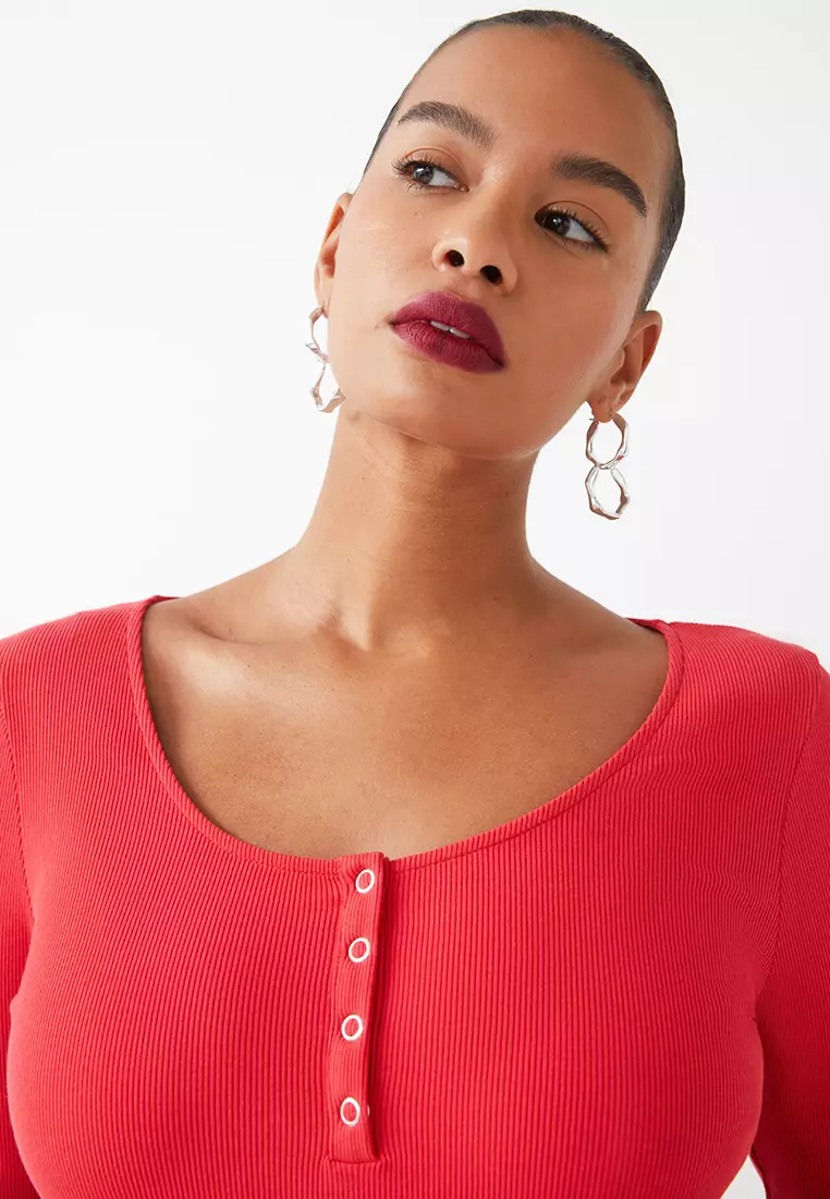 Buy & Other Stories Fitted Ribbed Bodysuit 2024 Online ZALORA Philippines