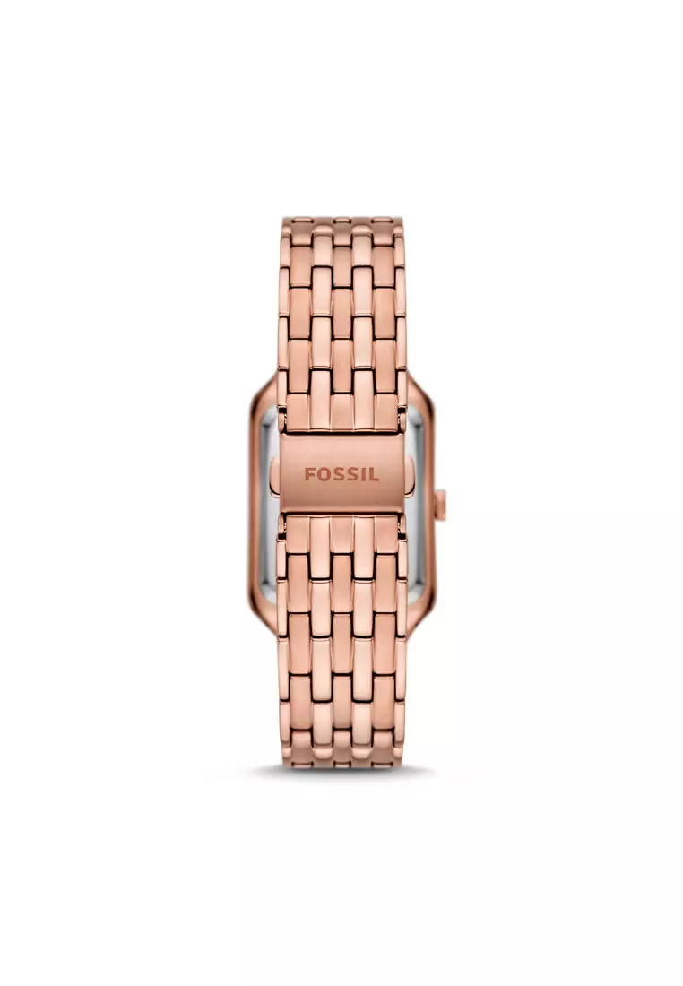Fossil Raquel Three-Hand Date Rose Gold-Tone Stainless Steel Watch ...