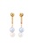 Minimallery white and blue and multi and gold Dainty Round Pearl in 14-karat Gold Earrings 664EEAC711795DGS_3
