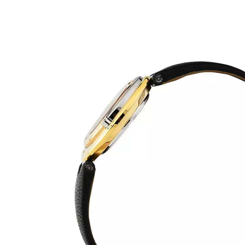 Jam Tangan Wanita Citizen L EM0656-15A Eco-Drive White Dial Black Leather Strap