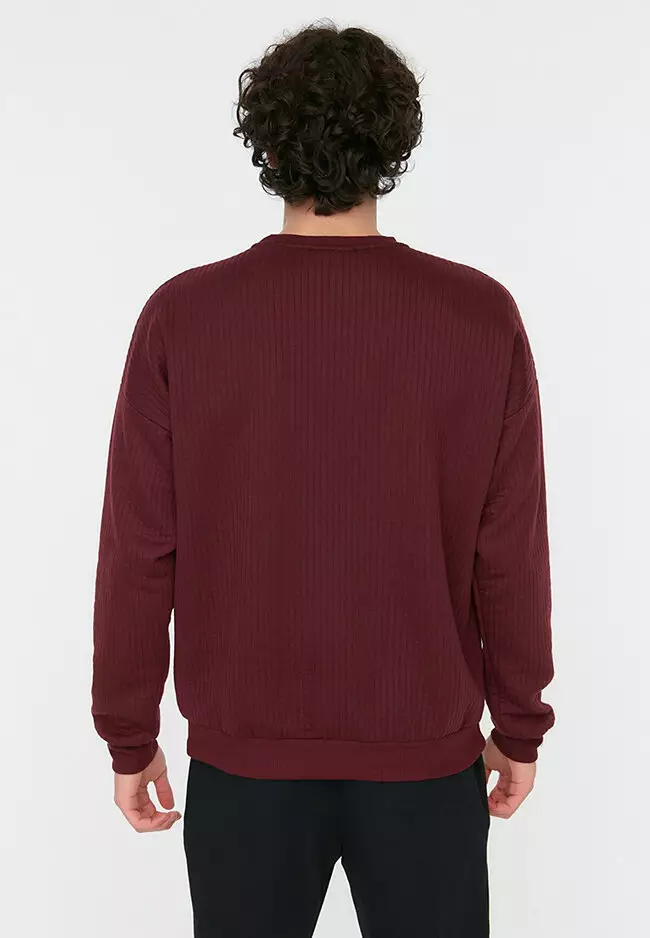 Maroon crew neck on sale sweatshirt