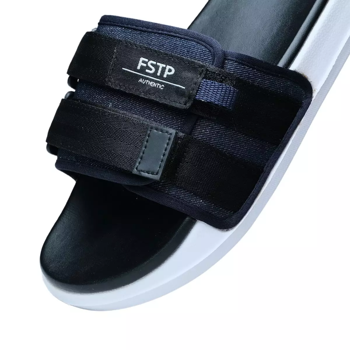 Footstep Footwear Sandal Slide Pria Wanita Stereo Denim Sandal Slip