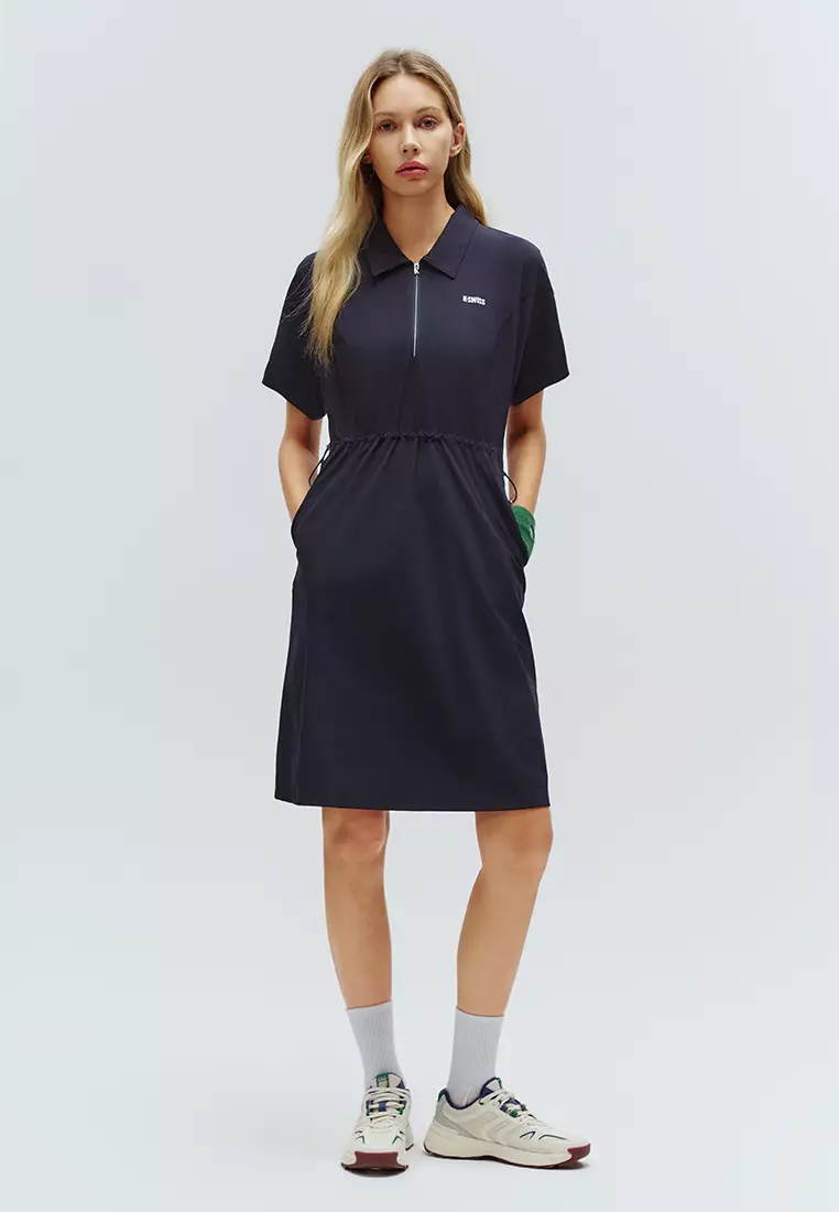 女裝 K-SWISS LOGO 半拉鏈 POLO 連身裙