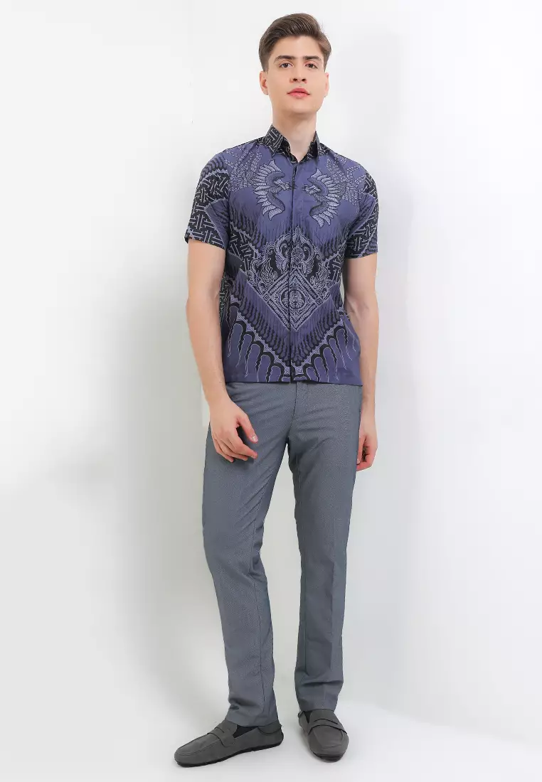 Adhiarja Kemeja Batik Exclusive Premium Pria Casual Modern Lengan Pendek