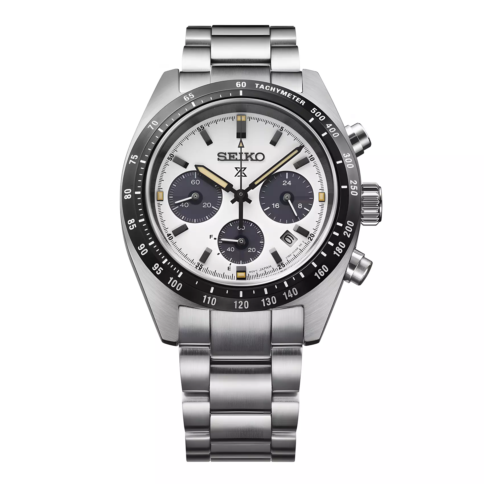 Seiko Prospex Speedtimer Solar Chronograph - Jam Tangan Analog Pria - All Stainless Steel - SSC961P1