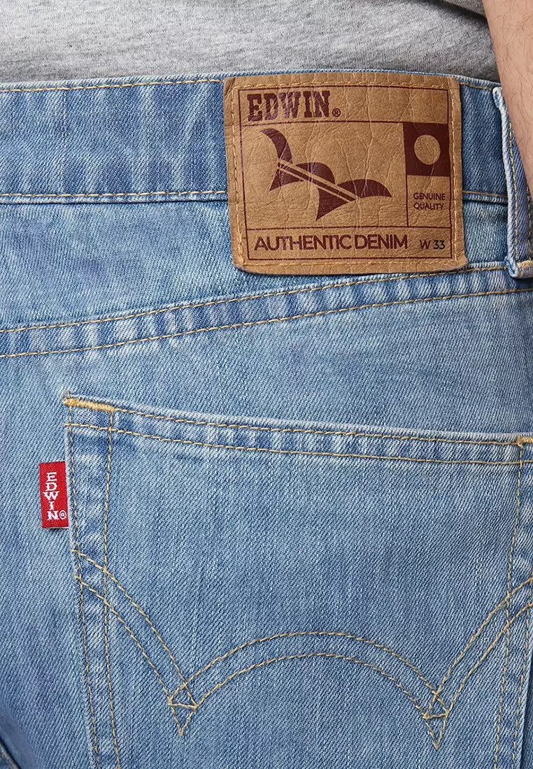 801 Reguler Fit Slub Jeans Vintage Indigo - Celana Panjang Denim Pria