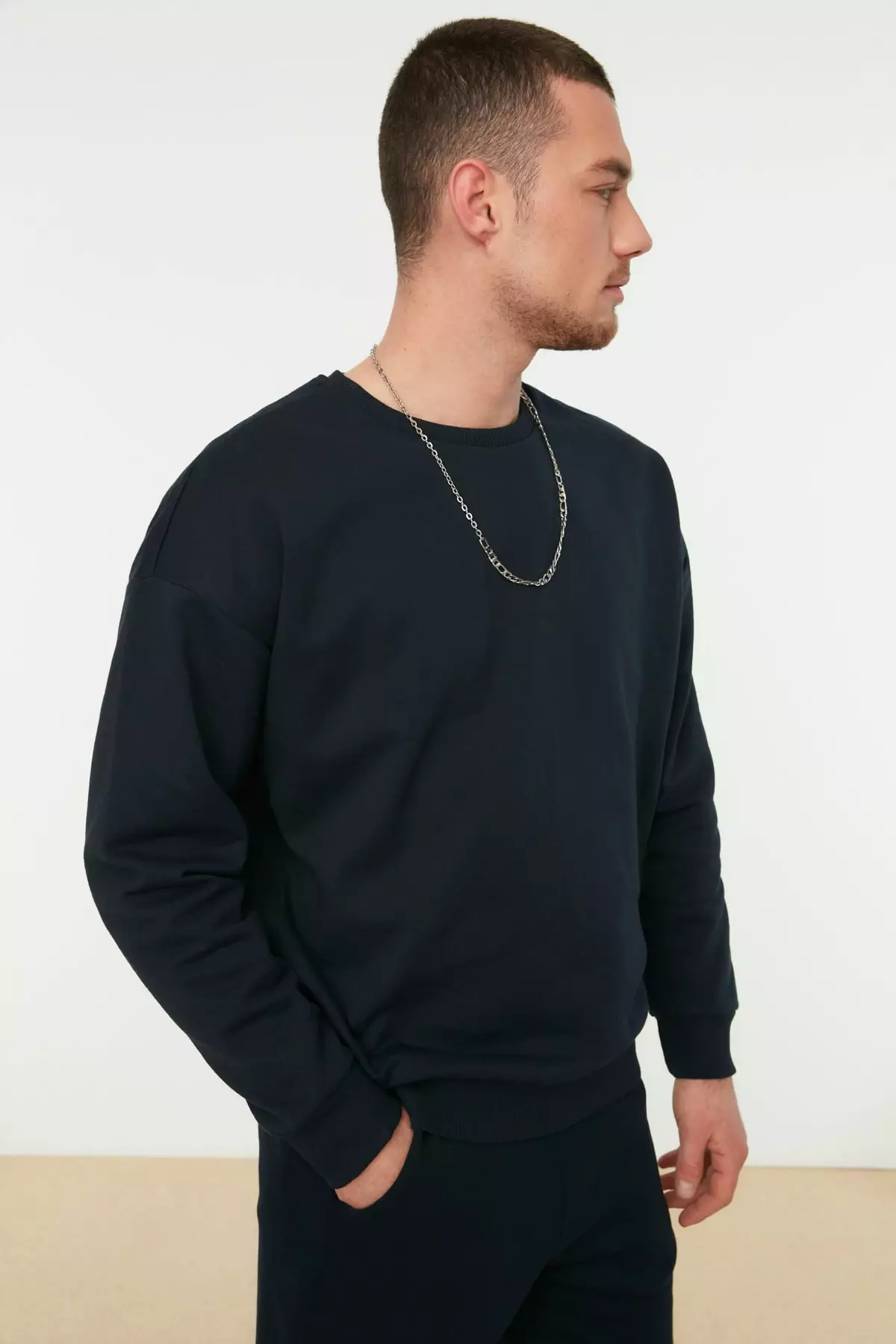 Mens crew neck fleece pullover hotsell