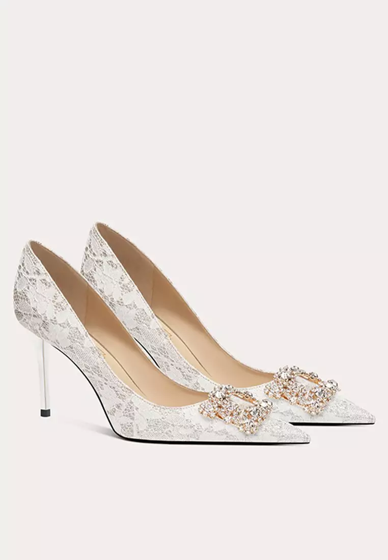 6CM 水鑽方釦尖頭婚宴高跟鞋 PX708-B53