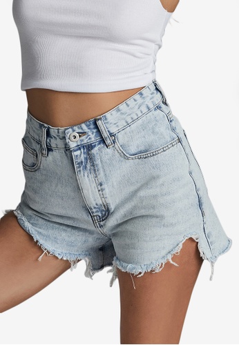 Buy Cotton On High Ripped Denim Short Online Zalora Singapore