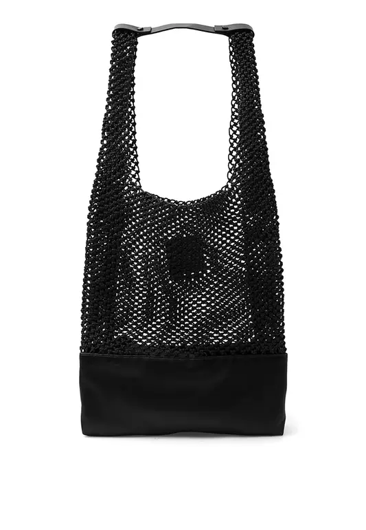 Hand-Woven Tote Bag - Leather