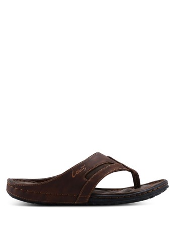 Louis Cuppers brown Paneled Flat Sandals 4F2C6SH50646A5GS_1