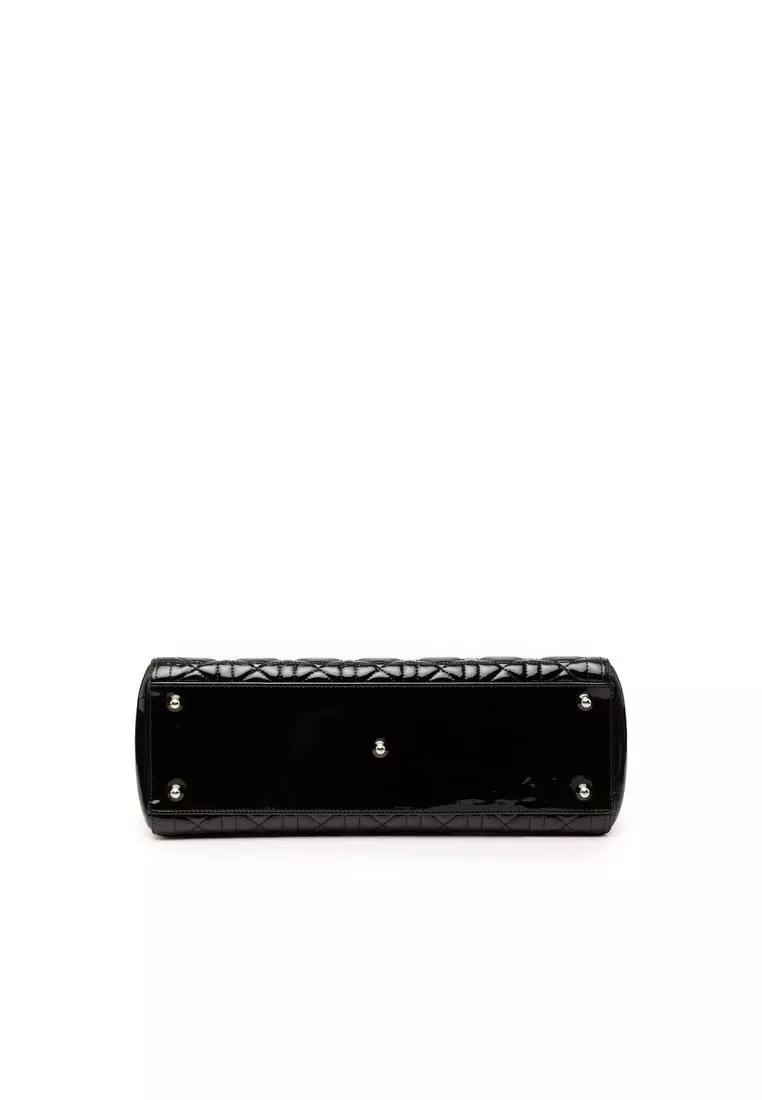 Pre-Loved Dior Large Patent Cannage Lady Dior