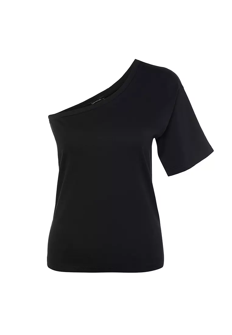 線上選購Trendyol Asymmetrical Neck T-Shirt | ZALORA 台灣