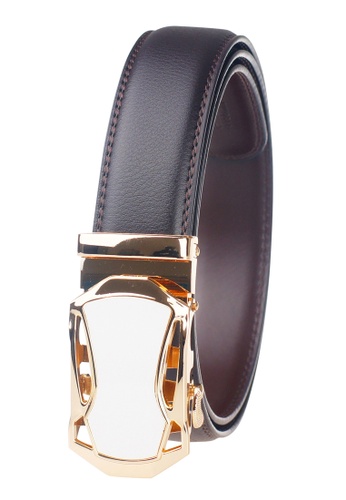 FANYU brown Men's Slide Buckle Automatic Belts Ratchet Genuine Leather Belt 35mm Width 48A27AC361E964GS_1