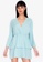 ZALORA BASICS blue Tiered Mini Wrap Dress D5938AA03E57C7GS_1