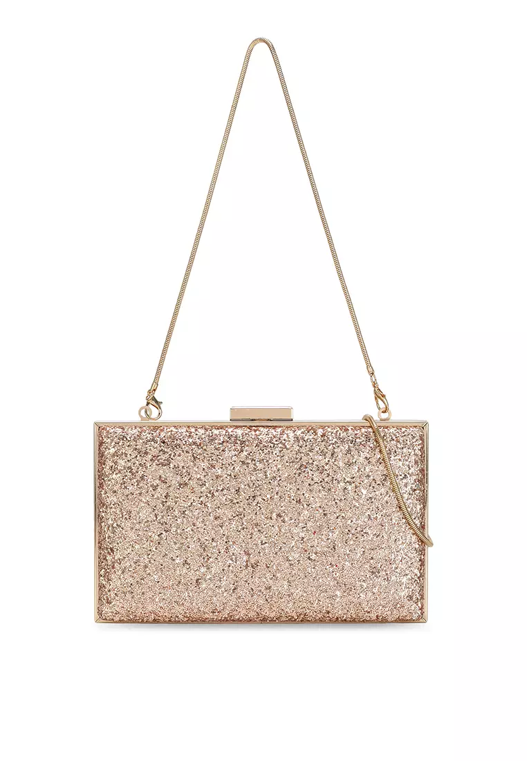 Gold clutch deals with strap