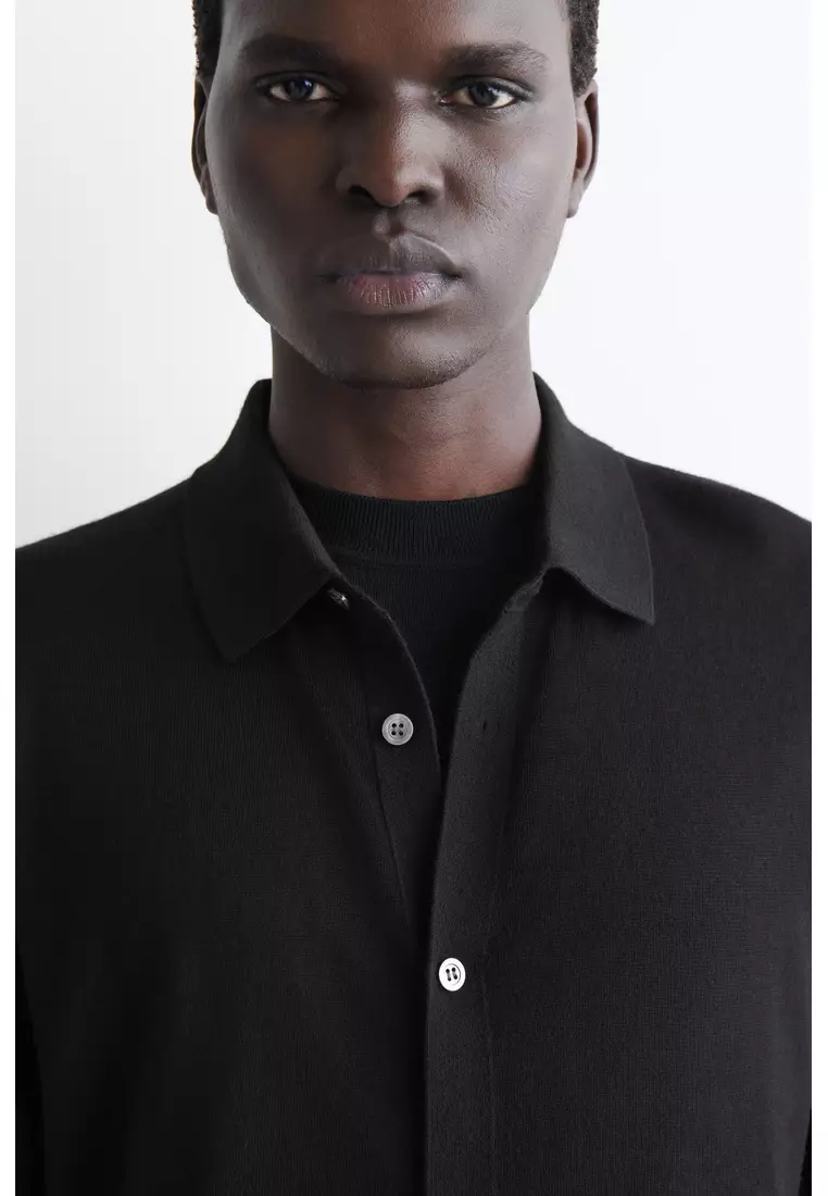 KNITTED MERINO WOOL SHIRT